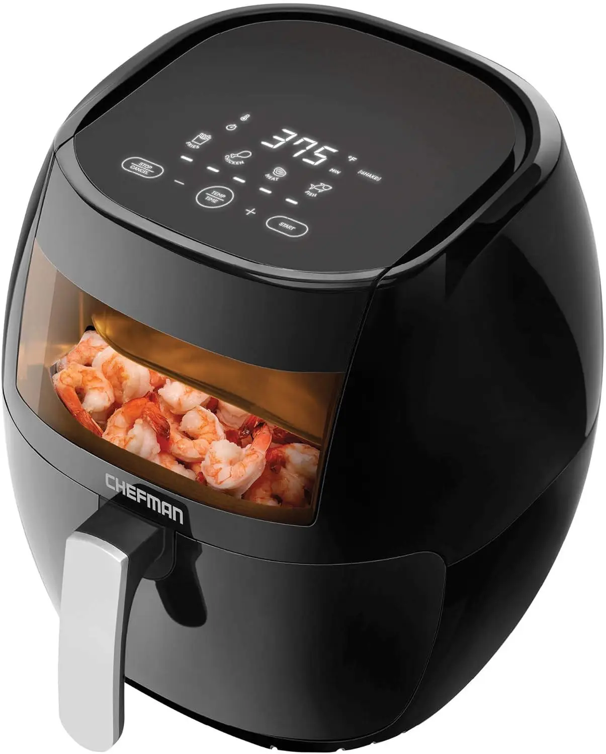 

TurboFry Touch 8 Quart Air Fryer w/ XL Viewing Window & Advanced Digital Display, Fry with Less Oil for Healthy Food, Adjustable