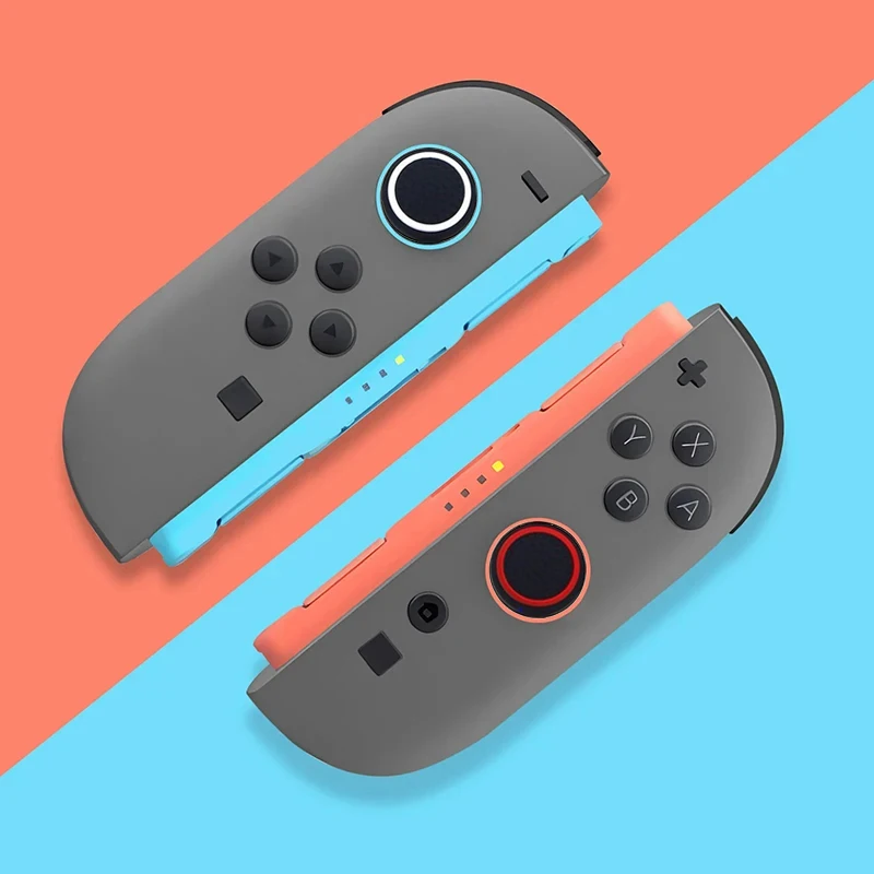 Подходит для геймпада Switch 2, противоскользящая крышка, двухцветный круглый светящийся силиконовый чехол, силиконовый чехол для ручки стержня