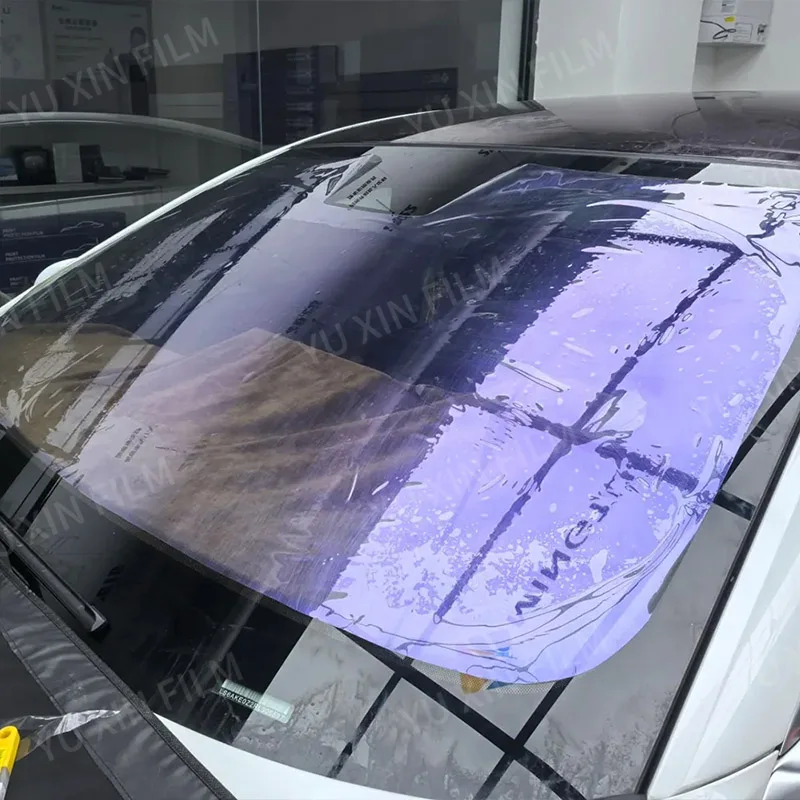 ฟิล์มเปลี่ยนสีโลหะ 3 ชั้น ยี่ห้อ Yuxin 72%VLT สีม่วง ป้องกันรังสียูวี 100% ฟิล์มติดกระจกรถยนต์แบบเปลี่ยนสี ฟิล์มติดกระจกรถยนต์แบบเปลี่ยนสี