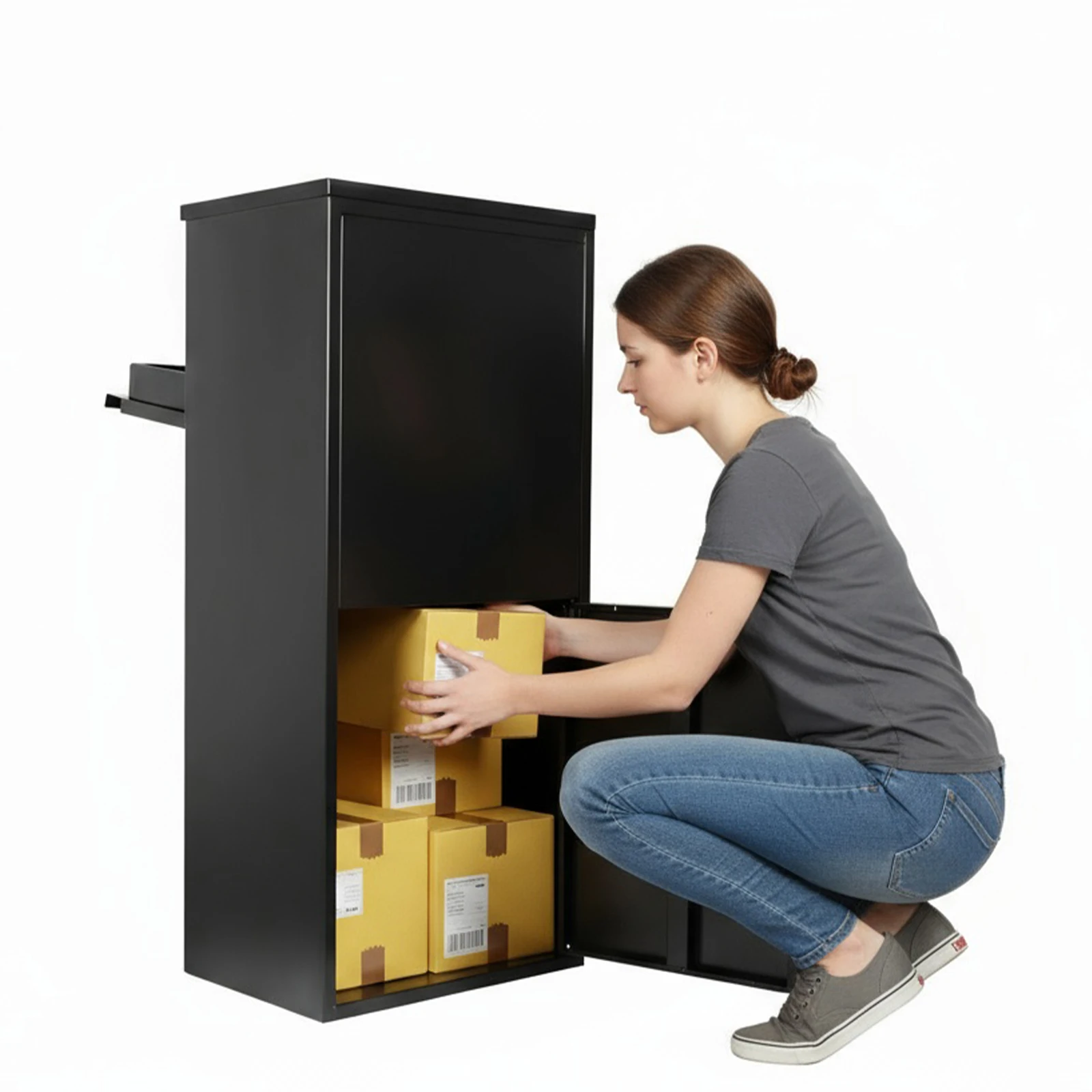 

Anti-Theft Express Cabinet Large Capacity Outside Package Delivery Boxes Weather Proof for House Porch Curbside