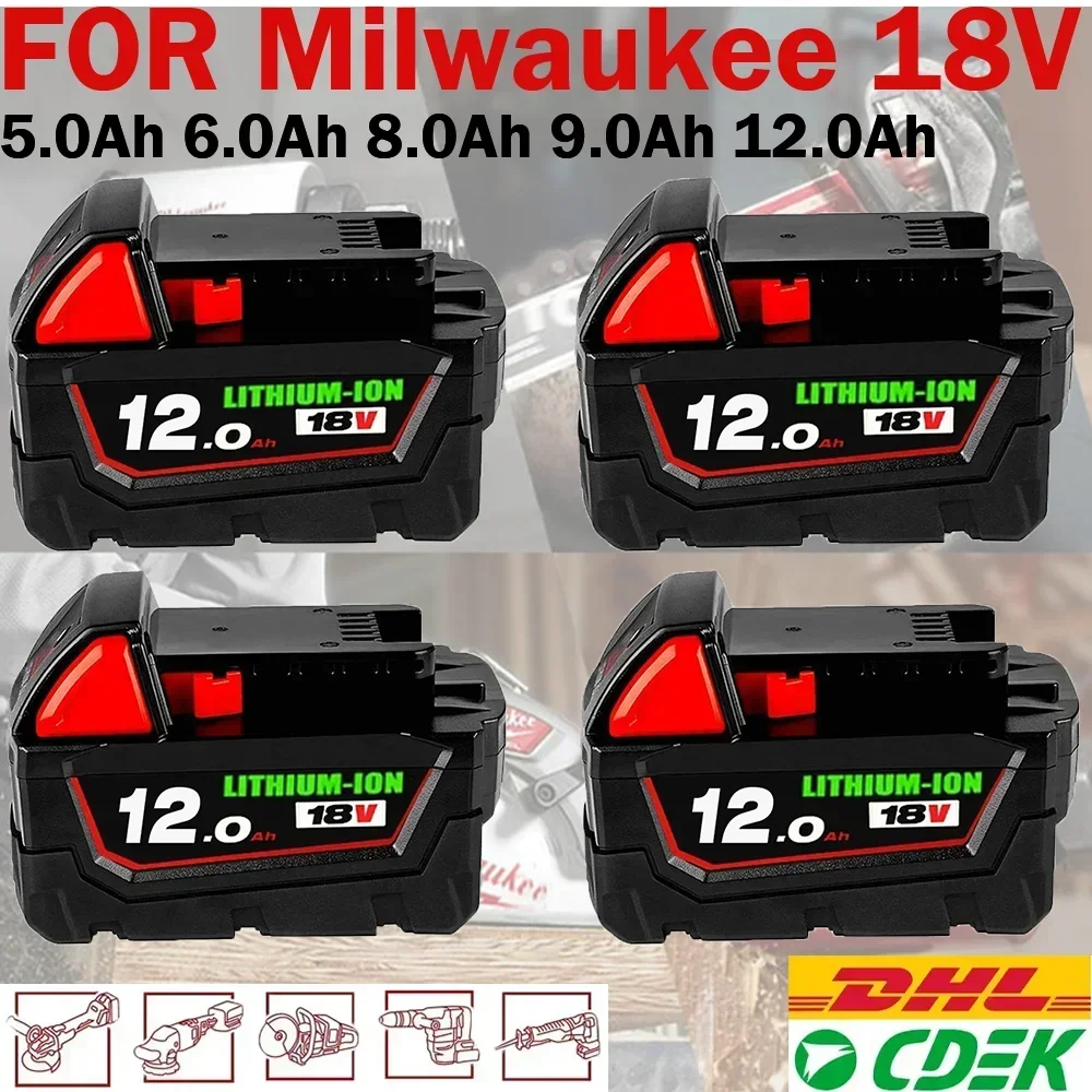 Substituição de 18v 12.0ah para bateria de lítio milwaukee m18 xc 48-11-1860 48-11-1850 48-11-1840 48-11-1820 baterias recarregáveis