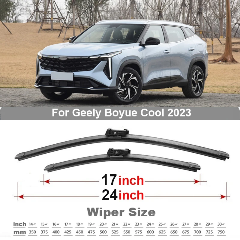 TONLINKER Car Wiper Blades For Geely Boyue Cool 2023 1.5T AMT Car Accessories Front Rear Windscreen Wiper Blade Brushes Cutter