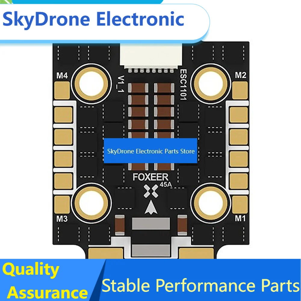 SkyDElFOXEER Reaper F4 Mini 45A 4in1 ESC 128K BLHeli32 Input DShot 150/ 300/ 600/ 1200/ MultiShot/ OneShot 3-6S Lipo For RC FPV