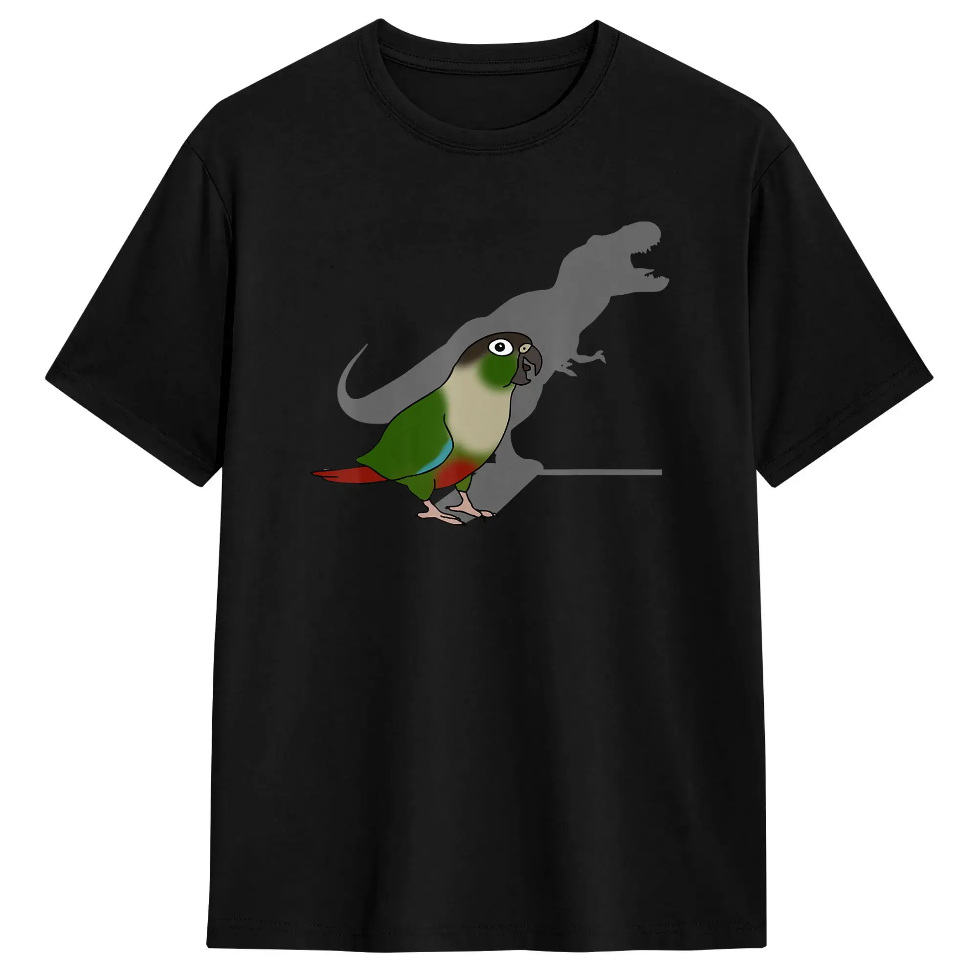 Casual Screaming Parrot Birb Memes Funny T Rex Green Cheeked Conure T-Shirt  Men O Neck Cotton T Shirts  Short Sleeve Tee Shirt