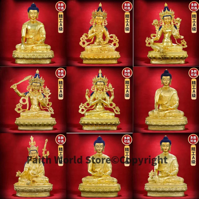 2025 Nepal High grade Buddha statue Sakyamuni Amitabha Guan yin Tara Manjusri Vajrasattva Padmasambhava copper buddha statue