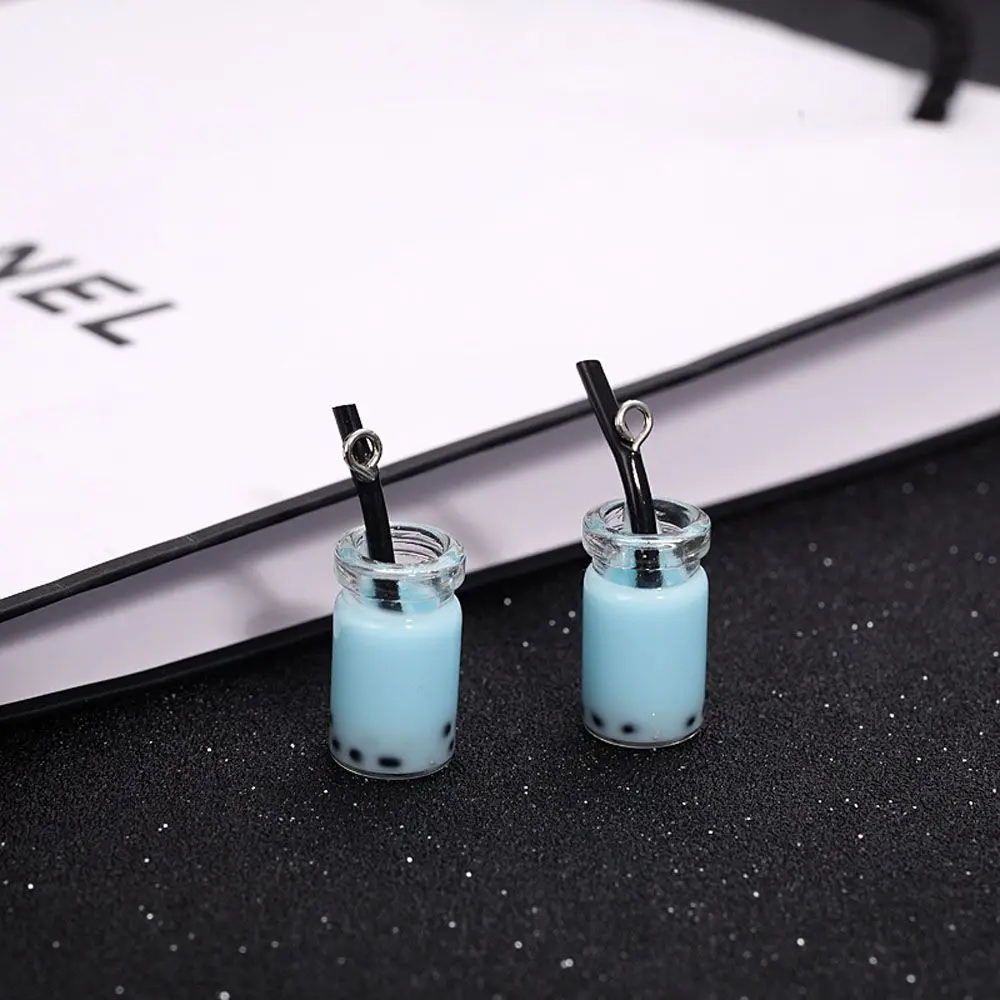 Design 10 pcs Accessories Gift For Girls Necklace Earrings Pearl Milk Tea Resin Charms Jewelry Making Pendant DIY Making