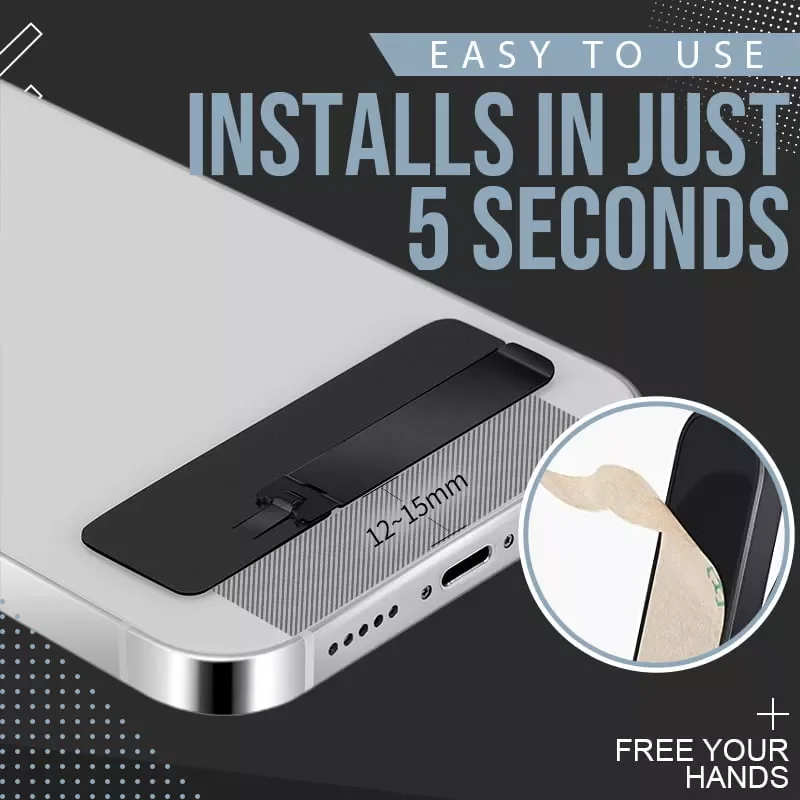 Ultra-Dunne Onzichtbare Terug Stok Mobiele Telefoon Ondersteuning Desktop Onzichtbare Creatieve Metalen Mini Plakken Vouwen Dropshipping