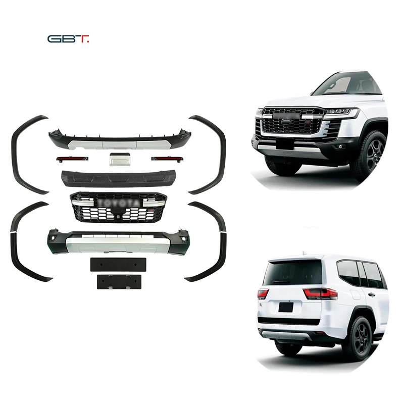 Accesorios exclusivos para modificación de coche, Kit de carrocería GBT para Toyota Land Cruiser 300, actualización GR, parachoques de parrilla, Kits anchos de labios