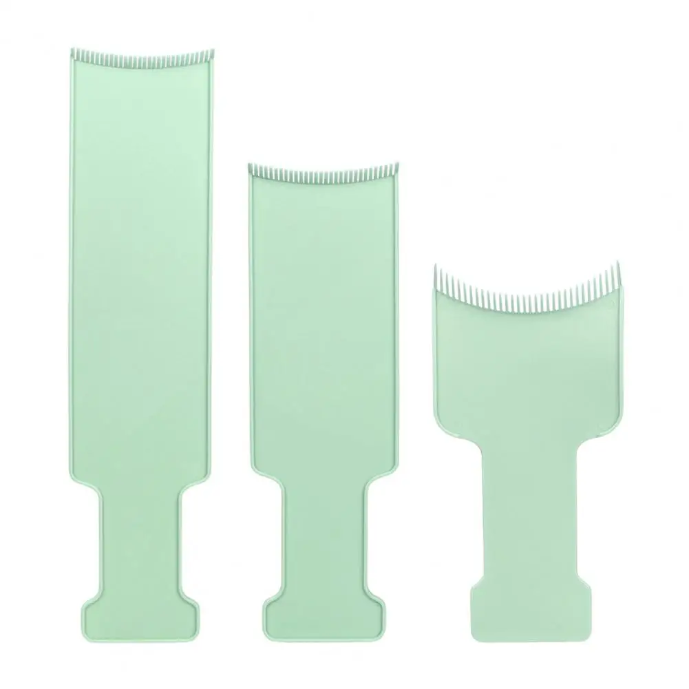 3Pcs Balayage Highlighting Boards Set Flat Surface Sharp Edges Curved Comb Teeth for Hair Dye Quick Removal