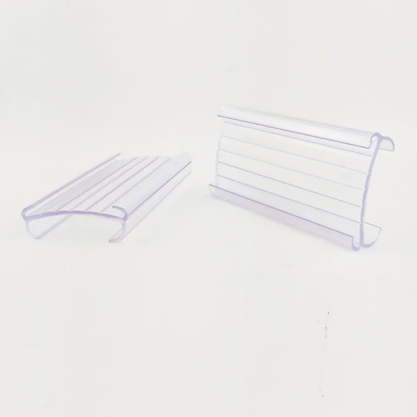 30pcs Plastic Shelf Lable Card Price Tag Display Holder Movable Hard PVC Supermarket Storage Rack