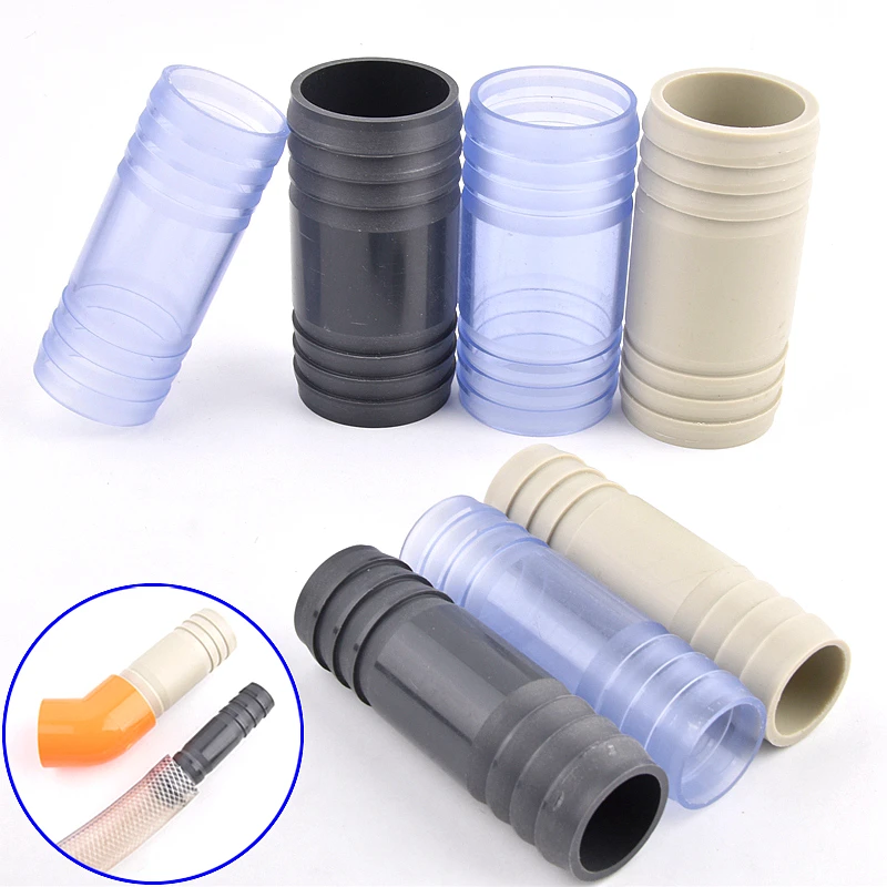 20~50mm UPVC/PPH Double Pagoda Straight Through Connector Garden Irrigation Water Pipe Joint Aquarium Fish Tank Hose Connector