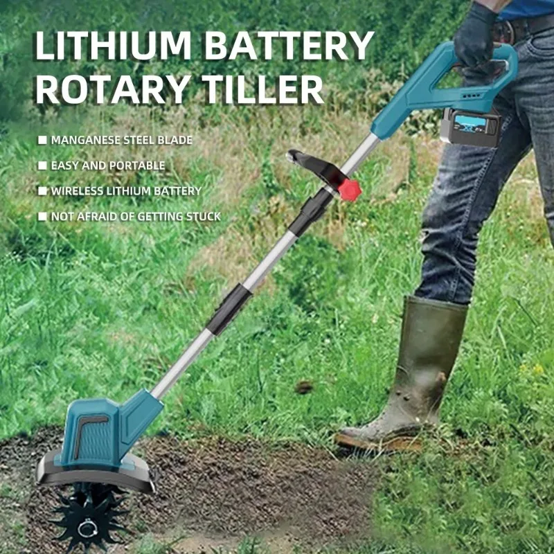 

【Best-selling】Garden Soil Preparation Tool Handheld Tiller Electric Rotary Hoe Small Household Agricultural Tiller