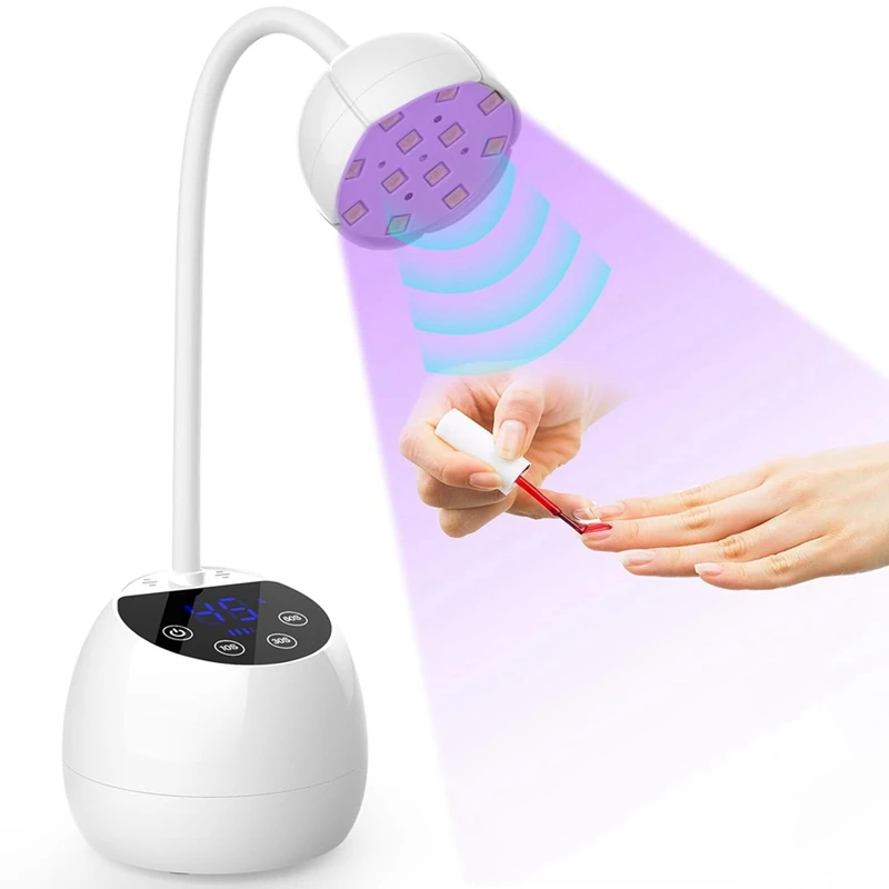 

ABUL-UV LED Nail Lamp Cordless 36W Mini UV Light For Gel X Nails Tips Rechargeable Nail Dryers With Smart Sensor & 4 Timer