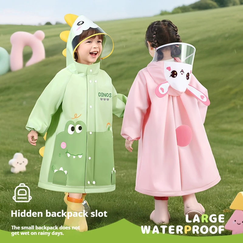 Fashion Cartoon Pattern EVA Ultra Light Waterproof Raincoat Integrated Design for Comfortable Wear