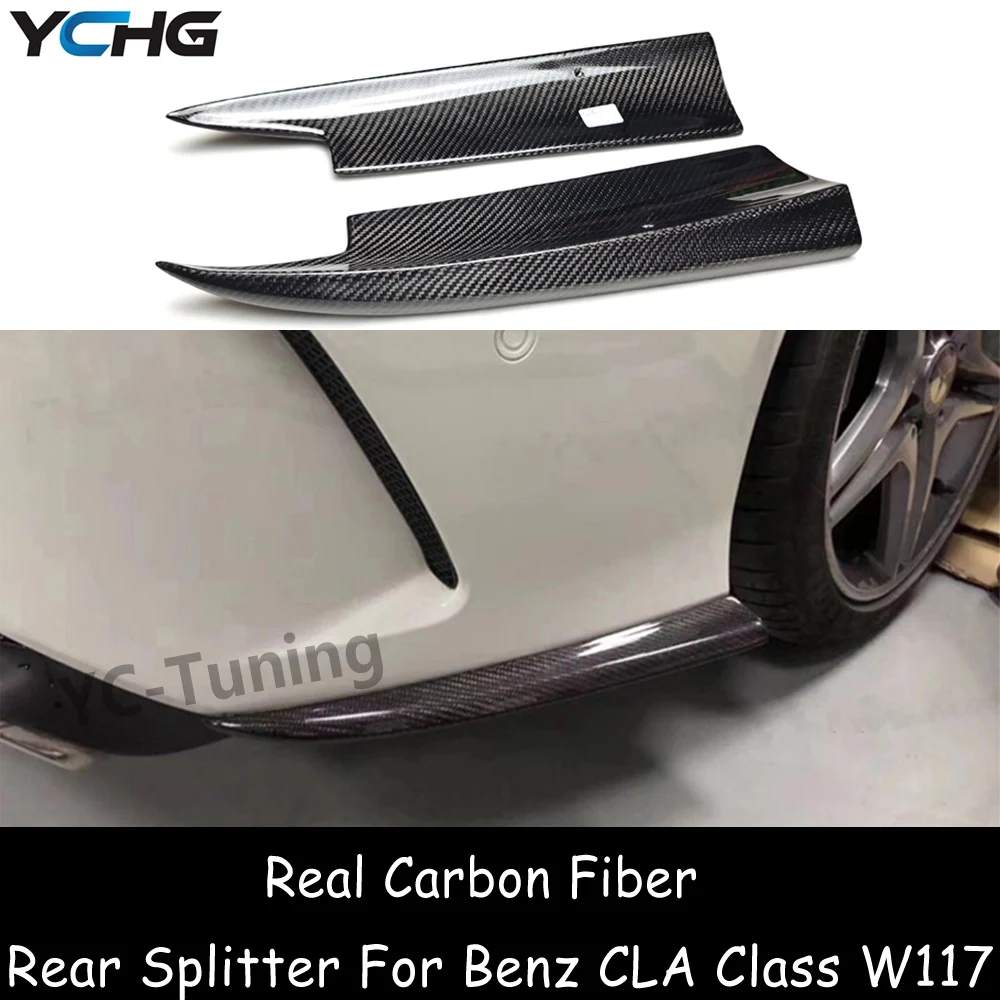 

W117 Real Carbon Fiber Rear Bumper Splitter For Mercedes Benz CLA Class C117 CLA180 CLA200 CLA45 AMG 2013-2019 Car Accessories