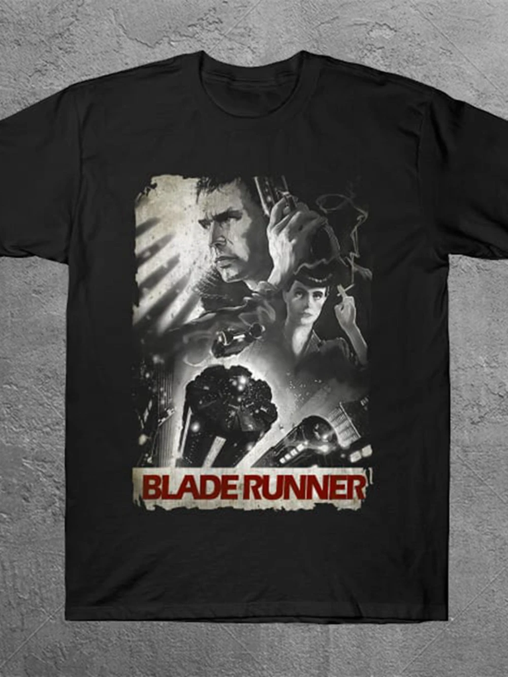 Men'S Graphic T-Shirt Featuring Blade Runner Retro-Futuristic Tee Anti-Shrink Streetwear