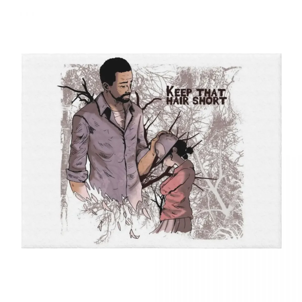 

Walking Dead - Lee and Clementine Throw Blanket Thermal Blankets For Bed Shaggy Decorative Sofa Blankets
