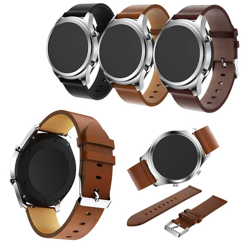

New 22mm Sports style leather Wrist Strap new bands for Samsung Gear S3 Youth Smart Watchbands Replacement watch Band Smartwatch