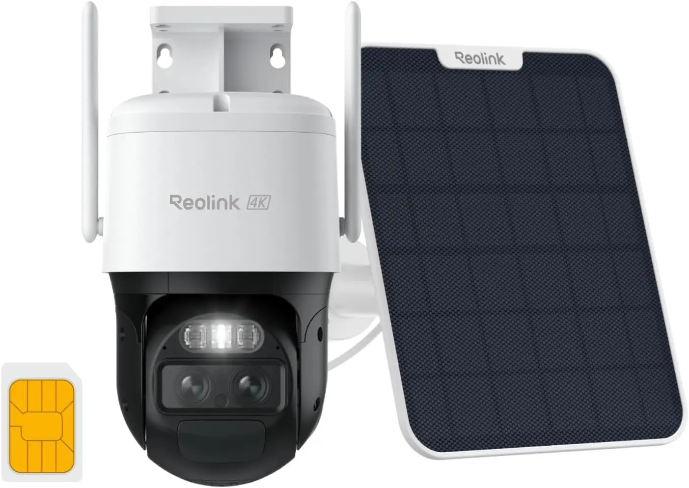 4K Dual Lens 4G LTE Outdoor Security Camera with Solar Power, Auto Tracking, and Color Night Vision