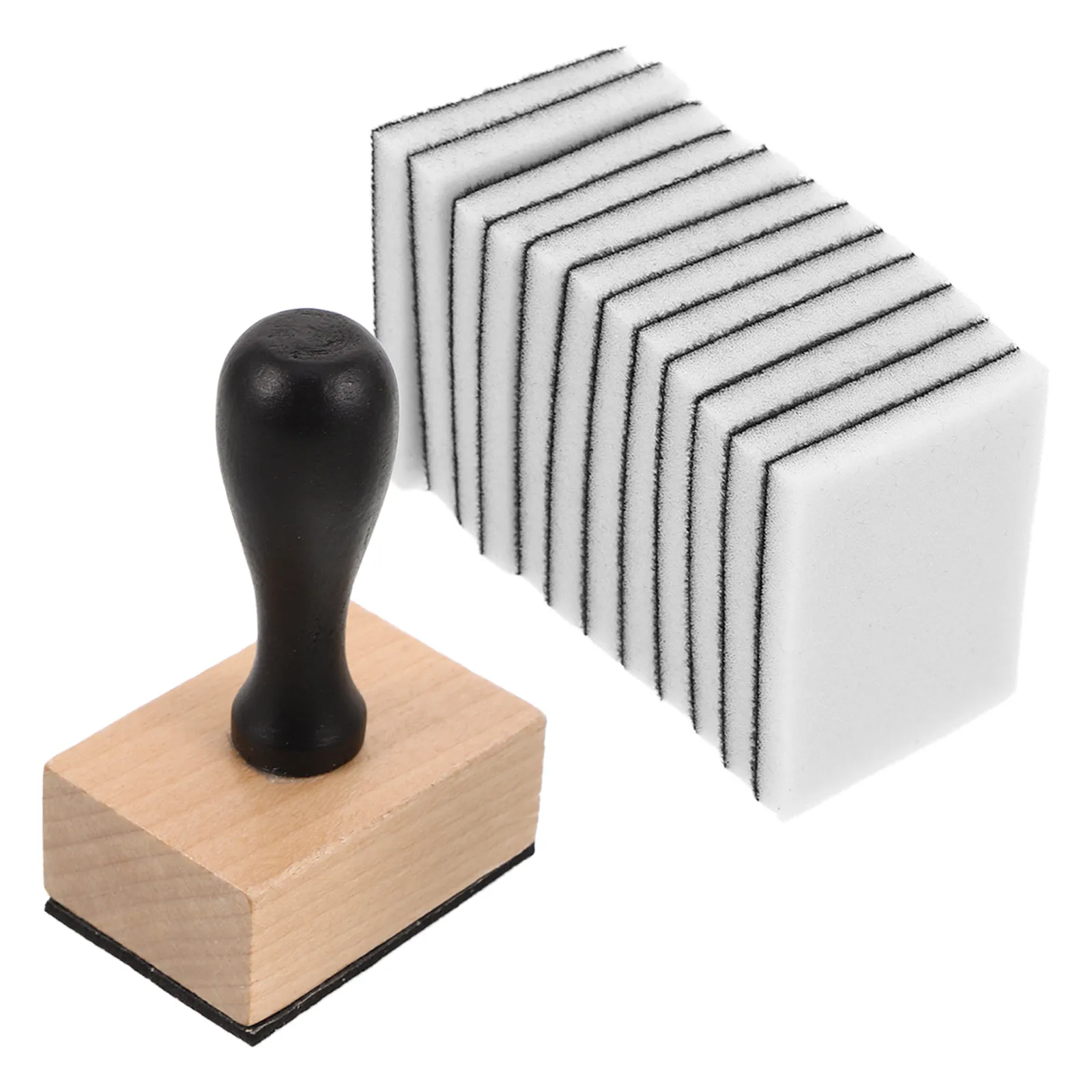 

Mini Ink Blending Tool Set Round Foam Pads Replacement Wooden Handle Distressing Blending Drawing DIY Craft Supplies Card Making