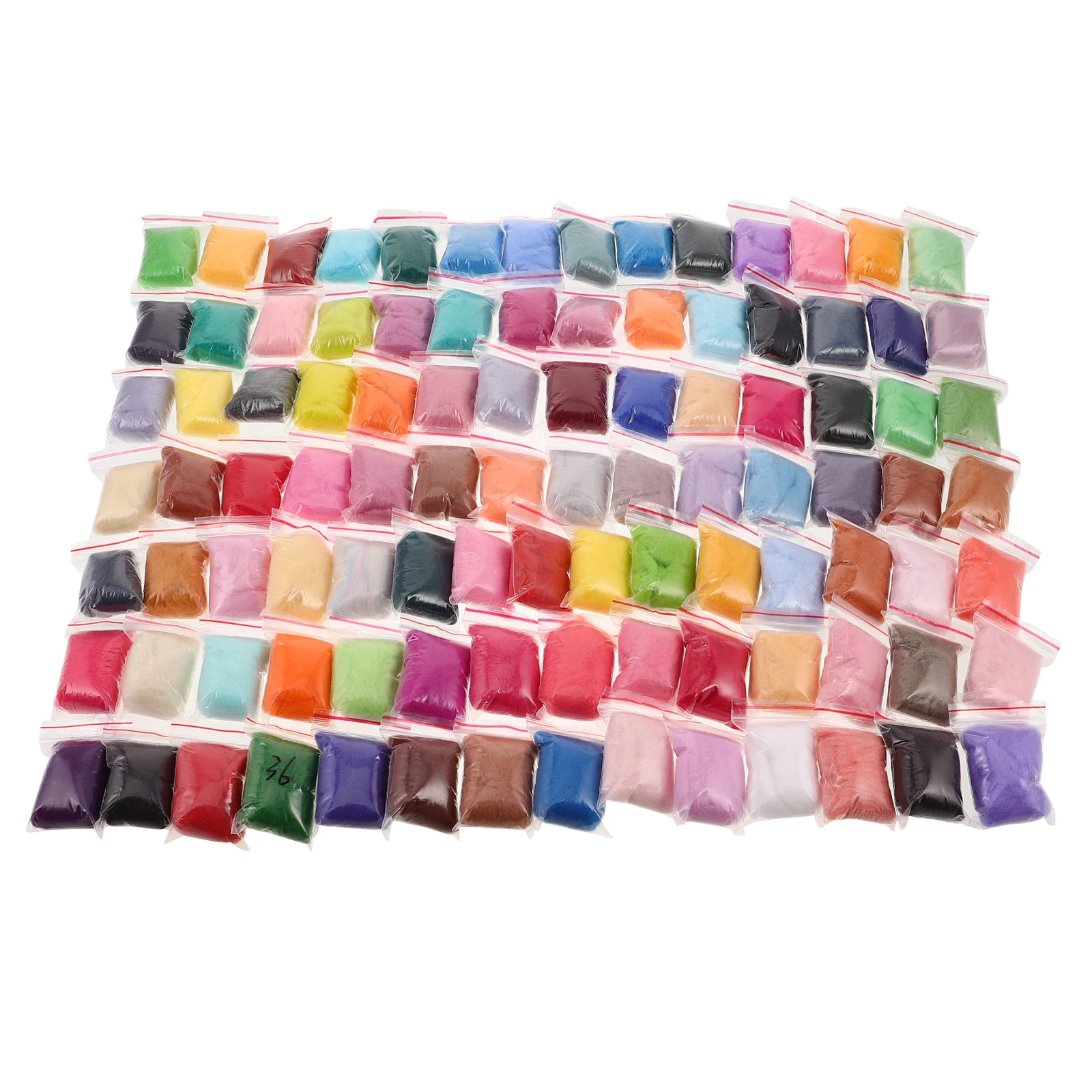 

100pcs Wool Roving For Needle 100 Colors Diy Craft Supplies Soft Wool Yarn Kit Beginners Handmade Projects Decoration Needle