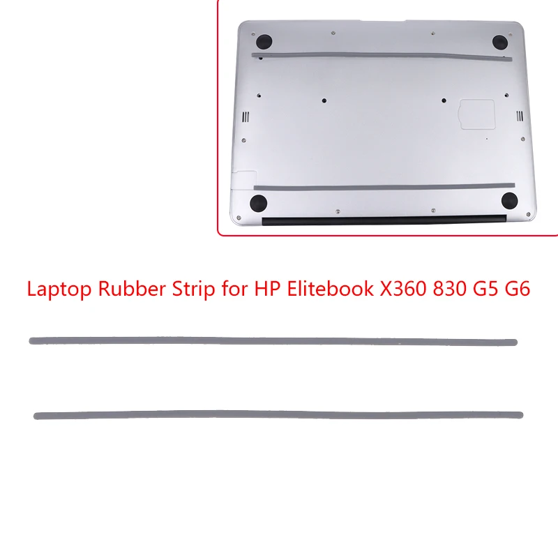 1/2Pcs Rubber Strip Laptop Bottom Shell Cover Foot Pad For Elitebook X360 830 G5 G6 Non-Slip Bumper Feet Strips Laptop Tools