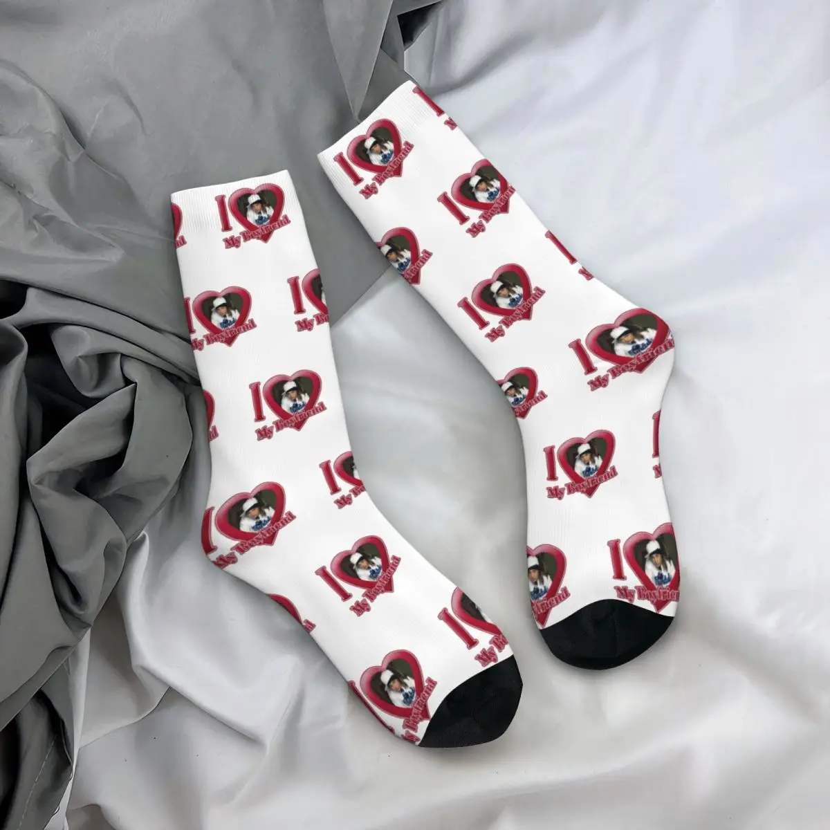 Winter Warm Fashion Unisex I LOVE MY BOYFRIEND TOM KAULITZ Socks Tokio Hotel Non-slip Crew Socks