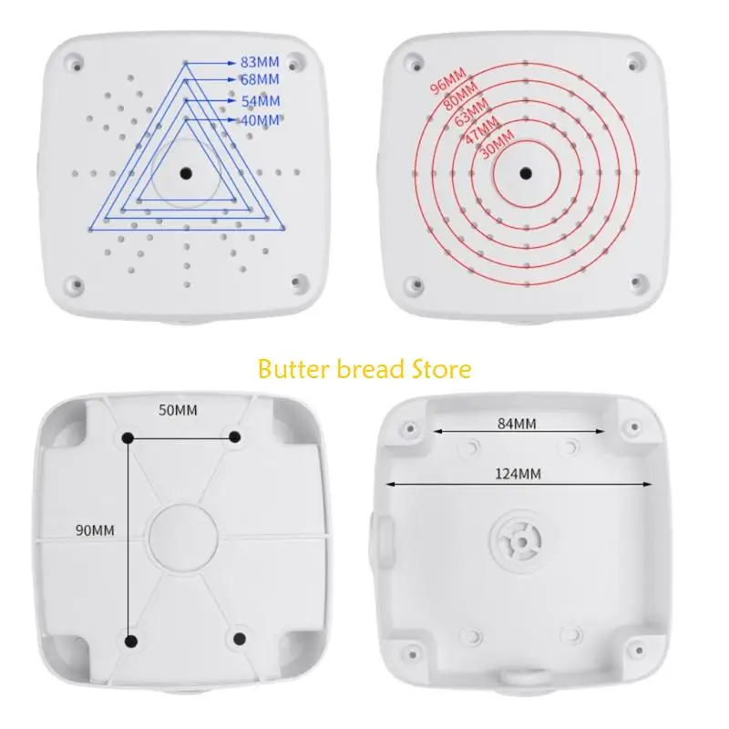 W89C Gabinete quadrado plástico forte à prova d'água para gerenciamento cabos à prova d'água