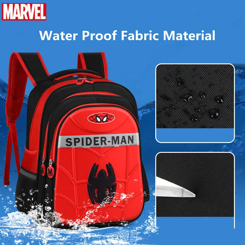 Disney Marvel Boys School Bags Grade 1-6 Spider Man Captain America Primary Student Shoulder Orthopedic Backpack Gifts Mochilas