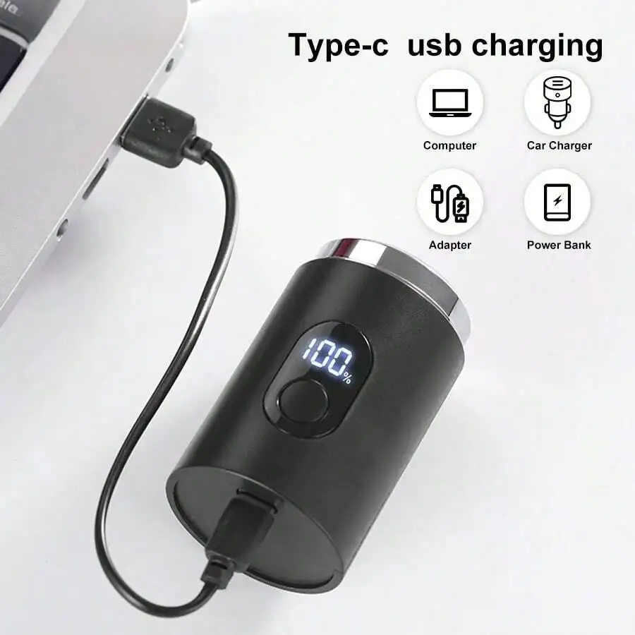 Rechargeable Electric Shaver For Men, Digital Display, Compact & Portable, Suitable For Business Travel And Men's Holiday Gift ，Cordless Detachable Electric Shaver For Face，Cordless Rechargeable Foil  image 8