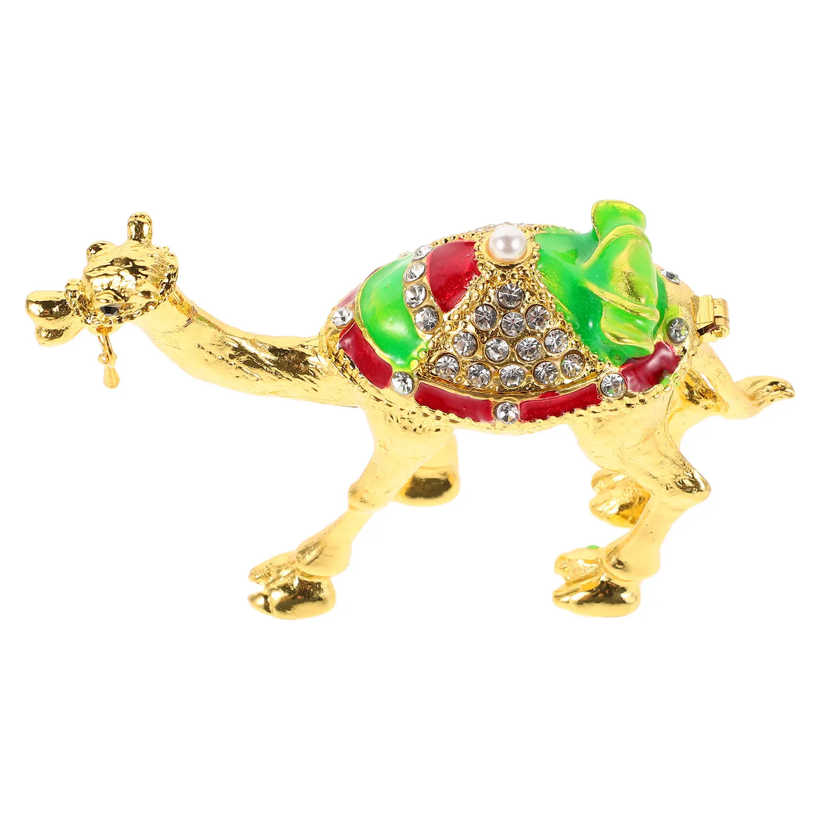 

Camel Jewelry Box Home Decor Figurine nament Animal Vintage Enameled Keepsake Trinket Storage