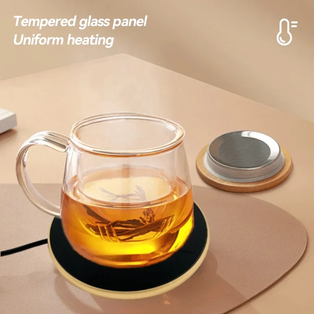 3 Engranaje 55 ° Posavasos con calefacción termostática C, calentador de tazas, calentador de tazas, máquina para hacer té caliente, Mini Cocina eléctrica de Inducción, almohadilla calefactora para café