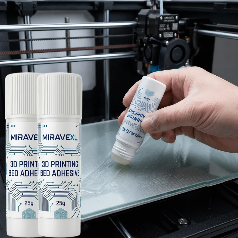 

MIRAVEXL 3D Printer Adhesive Glue Stick Strong Adhesion for Glass Bed PLA Filament Anti-Warping Platform Washable