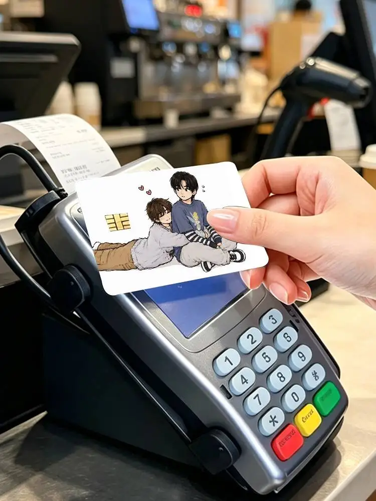 T-TeeTee Wanpichit Duang With You  4pcs 1Set Card Stickers Small Waterproof Chip 4PCS Card Sticker Anti-Scratch