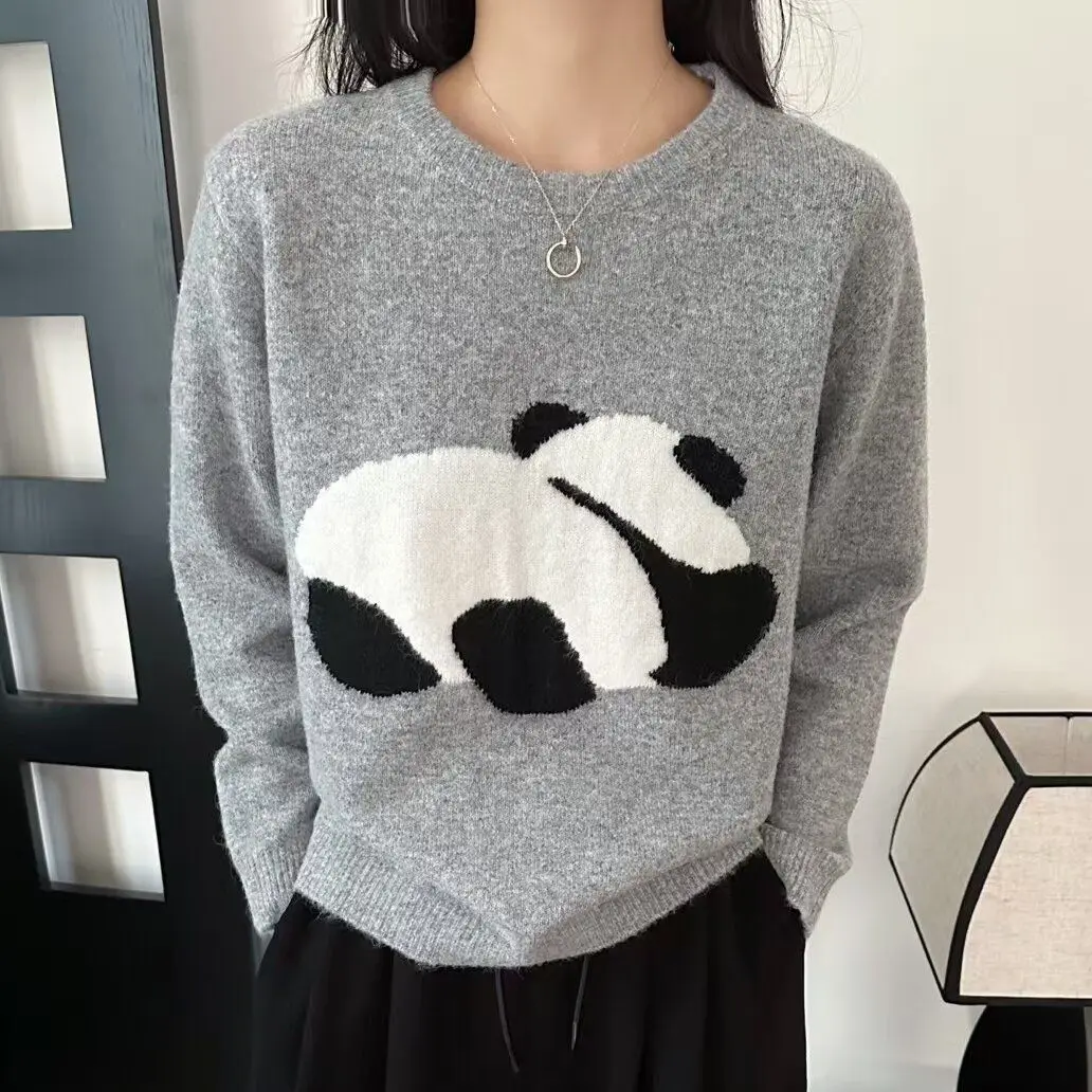 

Autumn and Winter New Women's Knitted Sweater Loose Pullover Sweater