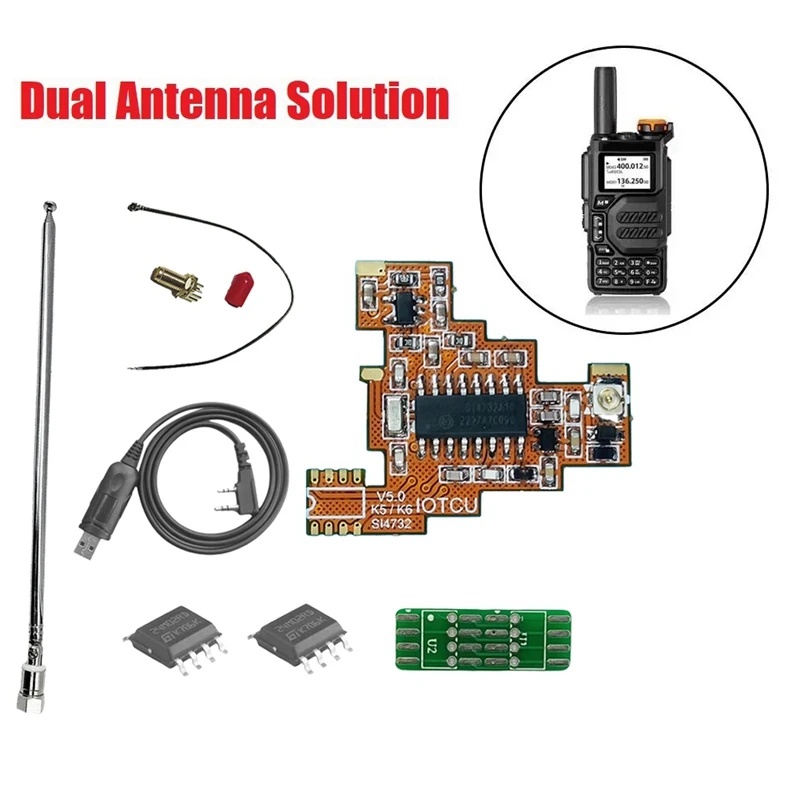 ●SI4732 V5.0 FPC Module+2x2M Chip+Antenna Full Kit Multi System for UVK5 UVK6 HF Shortwave Full Band Reception-ABFB