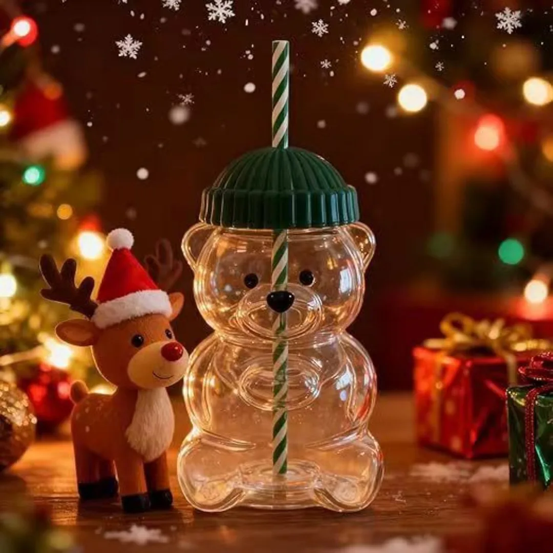 

Рождество 2025 Новый подарок 500 мл милый мультяшный стеклянный медведь чашка дизайн кофе сок чашка для воды идеальный подарок на все случаи жизни