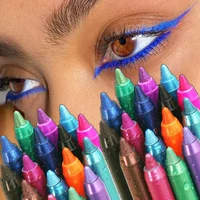 Lápiz delineador de ojos con purpurina de larga duración, resistente al agua, alto pigmento, verde, marrón, sombra de ojos suave, lápiz delineador de ojos, maquillaje de ojos a la moda para mujer
