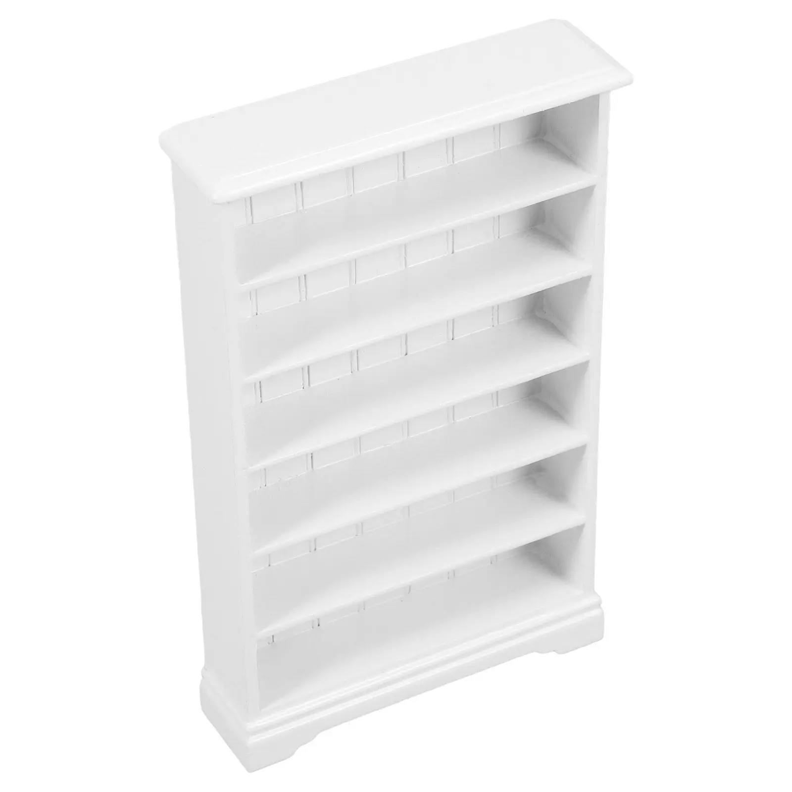 

Wooden 1:12 Scale Mini Bookshelf 6-Layer Dollhouse Furniture Accessory for Miniature Library Living Room Study Bedroom Display