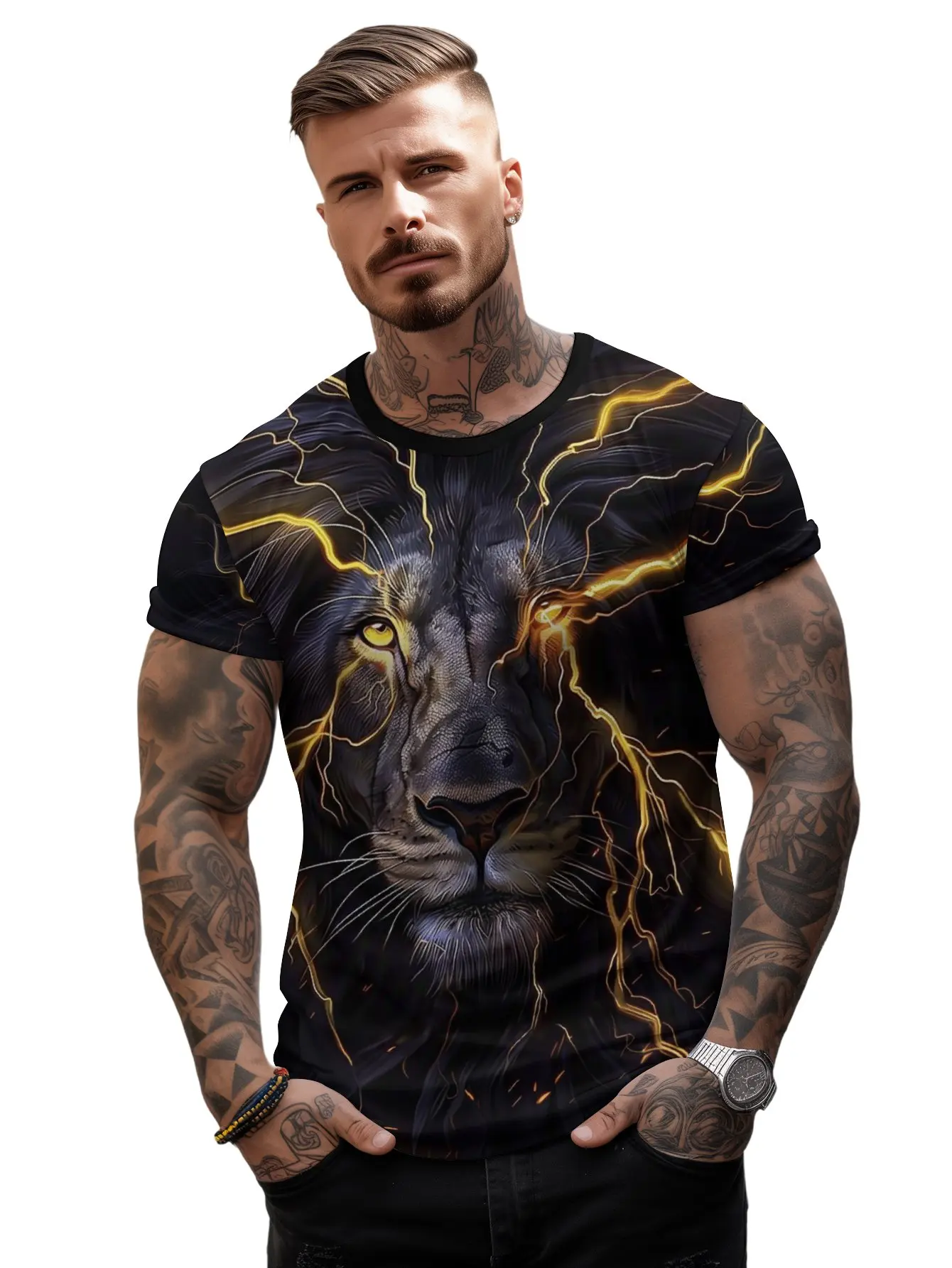 

2024 new in tops & tees 3D printed men's short sleeve T-shirt mens clothing graphic t shirts