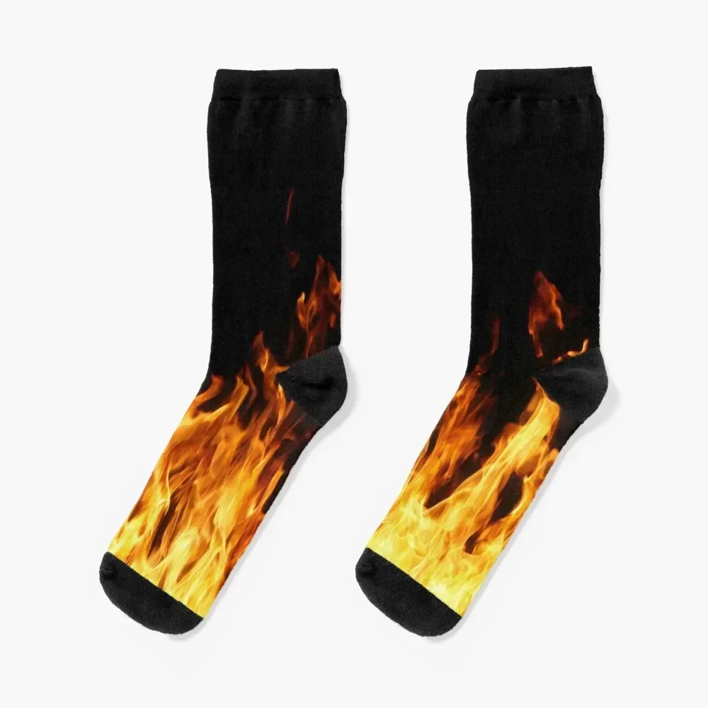 Fire Flames Socks funny gift Novelties floral Boy Child Socks Women's