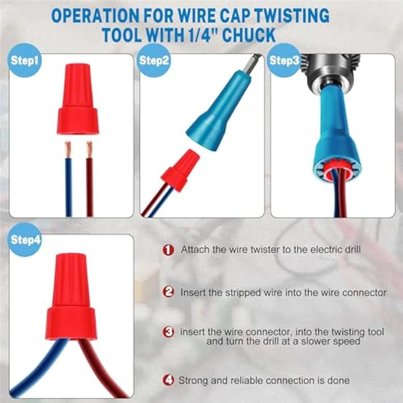 

【Superdeals】5 Wire Twisting Tool For Drill 3/5 Way Wire Stripping Tool Wire Twister Tool Wire Stripper And Twister Connector Dri