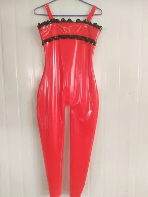 

New 100% Latex Rubber Tight Body Suits Women Catsuit Bodysuit Size S-XXXL