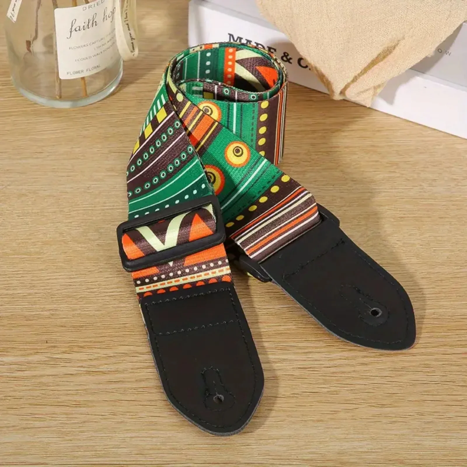 Bedruckter Polyester-Schultergurt für E-Gitarren, Verstellbare Länge, Weich, Komfortabel, Langlebig für Bass- und Akustikgitarren – Detail 11