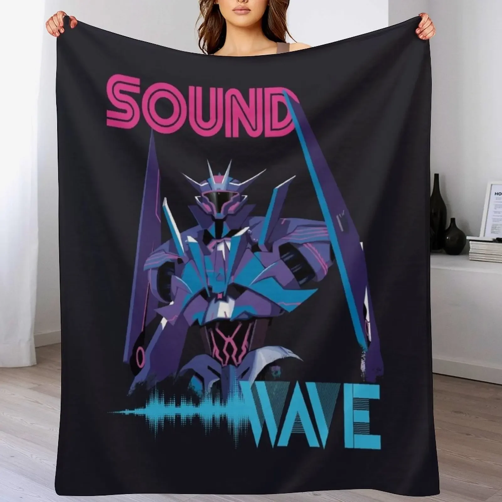 Soundwave Throw Blanket Decorative Sofa Warm Blankets