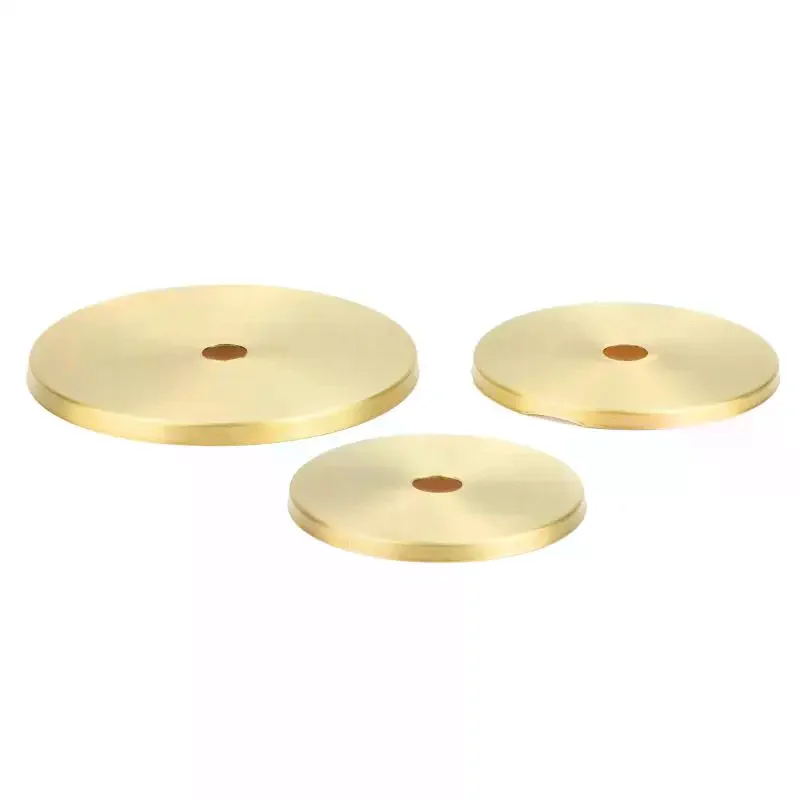 /PFU/Brass Folded Round Cap Easy to Install Glass Ceramic Mouth Cap Hollow Tube Sealing Round Sheet for DIY Pipe Repair