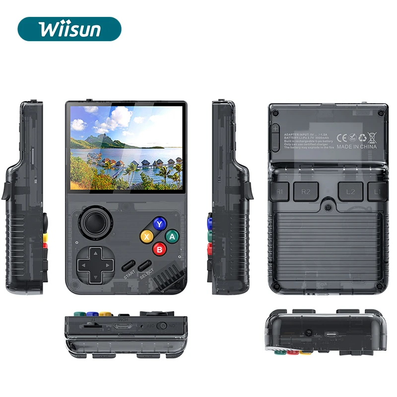 S  M19 Handheld Game Console 3.5 Inch Screen 64GB 128GB 30000+ Games HD TV Output Portable Video Game Console R36S