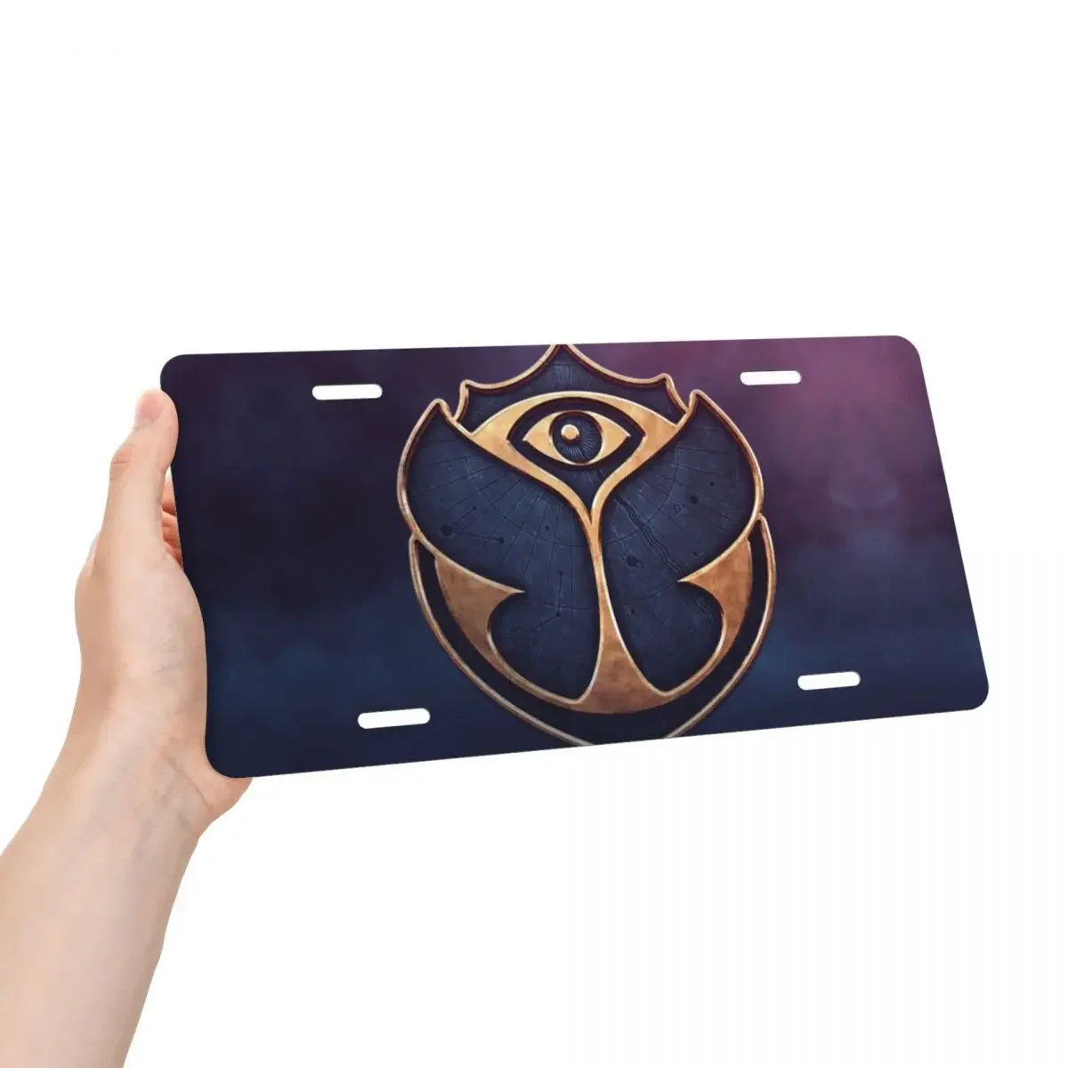 Customized Novelty Tomorrowland Logo Decorative Metal License Plate Music Festival Aluminum Car Front Vanity Tag 12x6 Inch