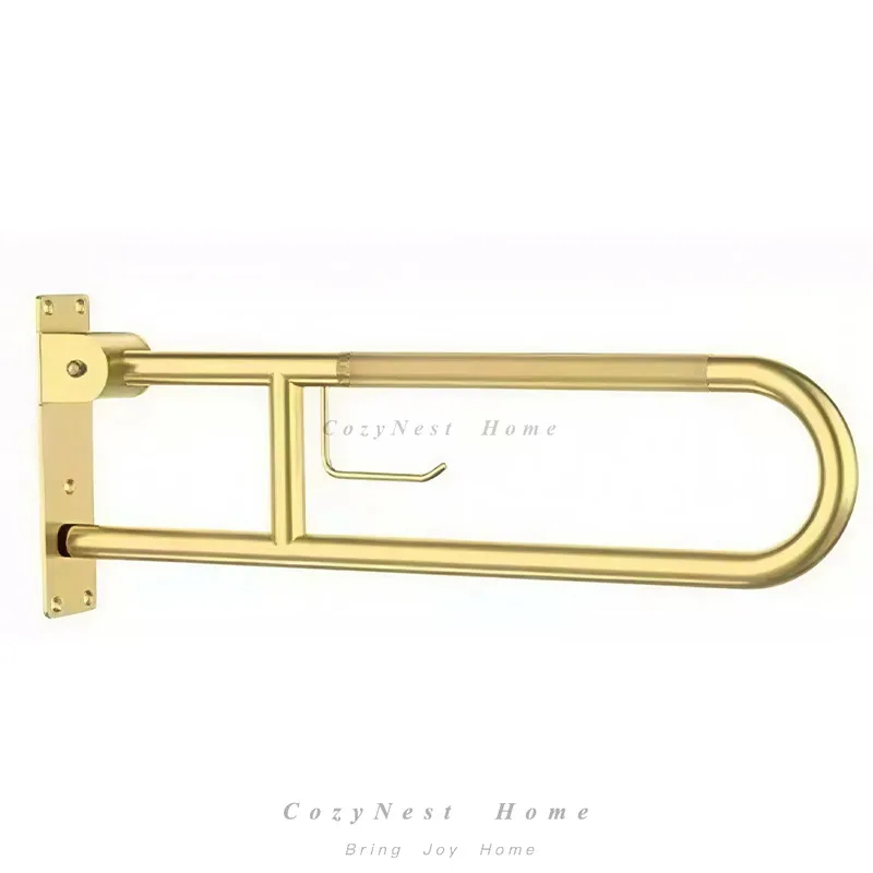 For stainless steel knurled anti-skid handrails foldable U-shaped safety barrier-free elderly power railing