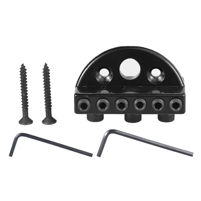 A61P 6-String Guitar Strings Lock Nut Set Headless Electric Guitar String Locking Nut Set Guitar Bridge Accessories